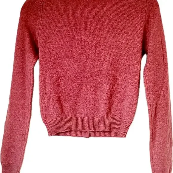 NWT Brora Cashmere Cardigan SweaterGuernsey in PomegranateUS 4 UK 8$699